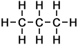 displayed formula of the molecular structure of propane