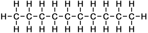 displayed formula of the molecular structure of decane