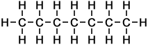 displayed formula of the molecular structure of heptane