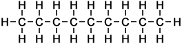 displayed formula of the molecular structure of nonane