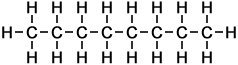 displayed formula of the molecular structure of octane