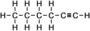 Structure of hexyne