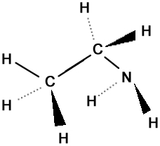 3D Sketch of ethylamine