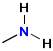 skeletal formula of methanamine
