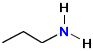 skeletal formula of propan-1-amine