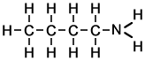 full displayed formula of butan-1-amine