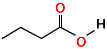 skeletal formula of butanoic acid