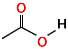 skeletal formula of ethanoic acid