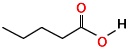 skeletal formula of pentanoic acid