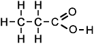 full displayed formula of propanoic acid