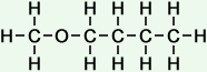 molecular structure of 1-methoxybutane