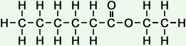 molecular structure of ethyl hexanoate