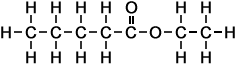 molecular structure of ethyl pentanoate