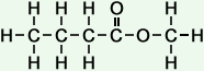 molecular structure of methyl butanoate