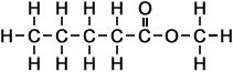 molecular structure of methyl pentanoate