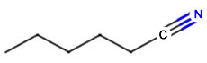 Skeletal Formula of hexanenitrile